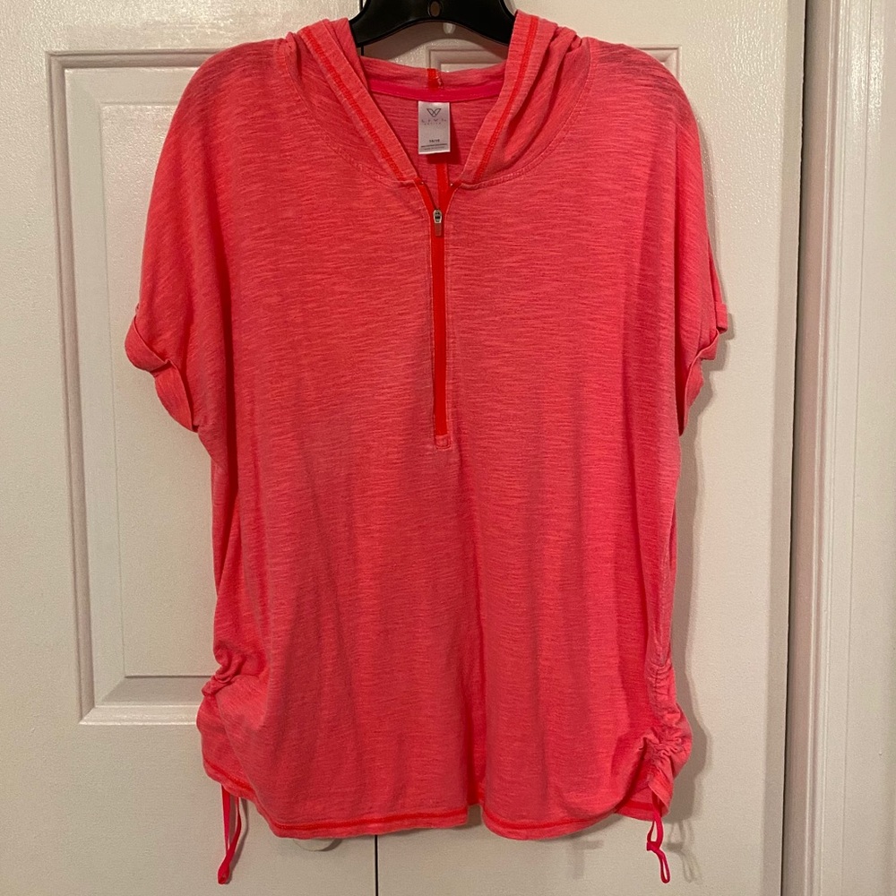 Lane Bryant short-sleeve activewear hoodie